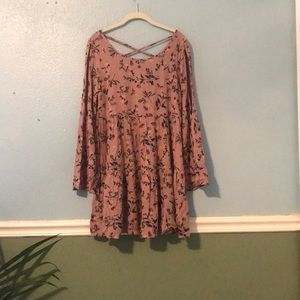 American Eagle Pink Floral Dress